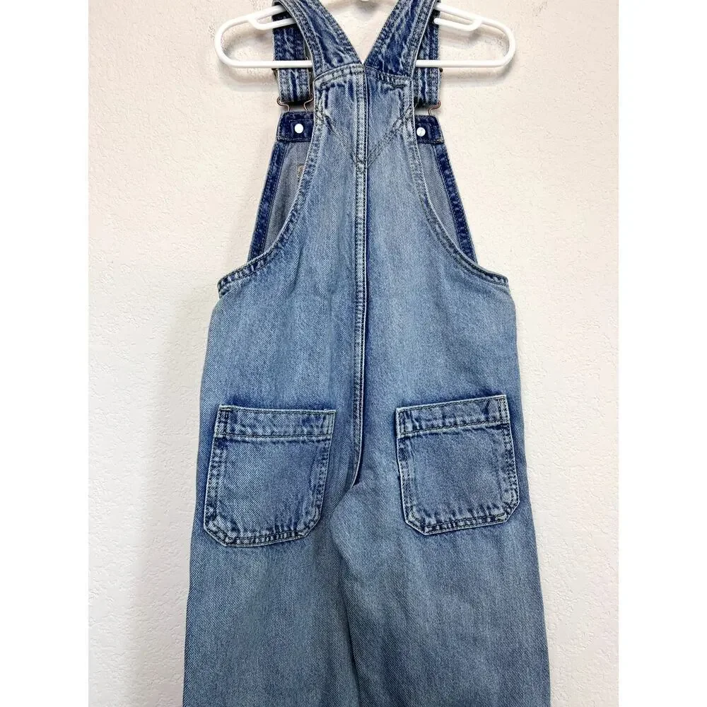 Gap Light Blue Denim Overalls - Size 4-5, Preowned